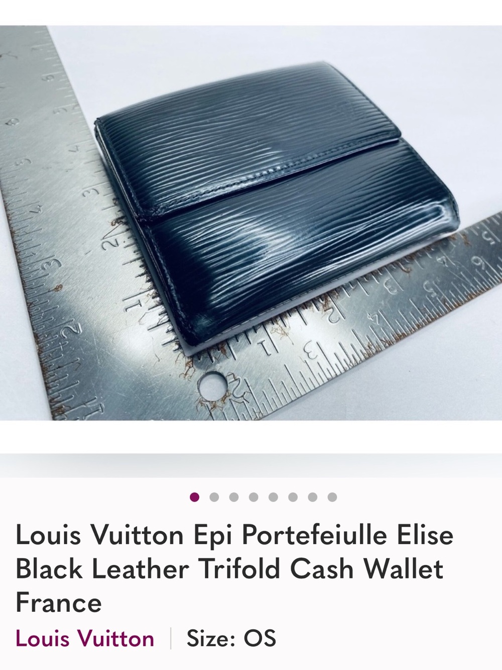 Louis Vuitton Black Epi Leather Trifold Wallet